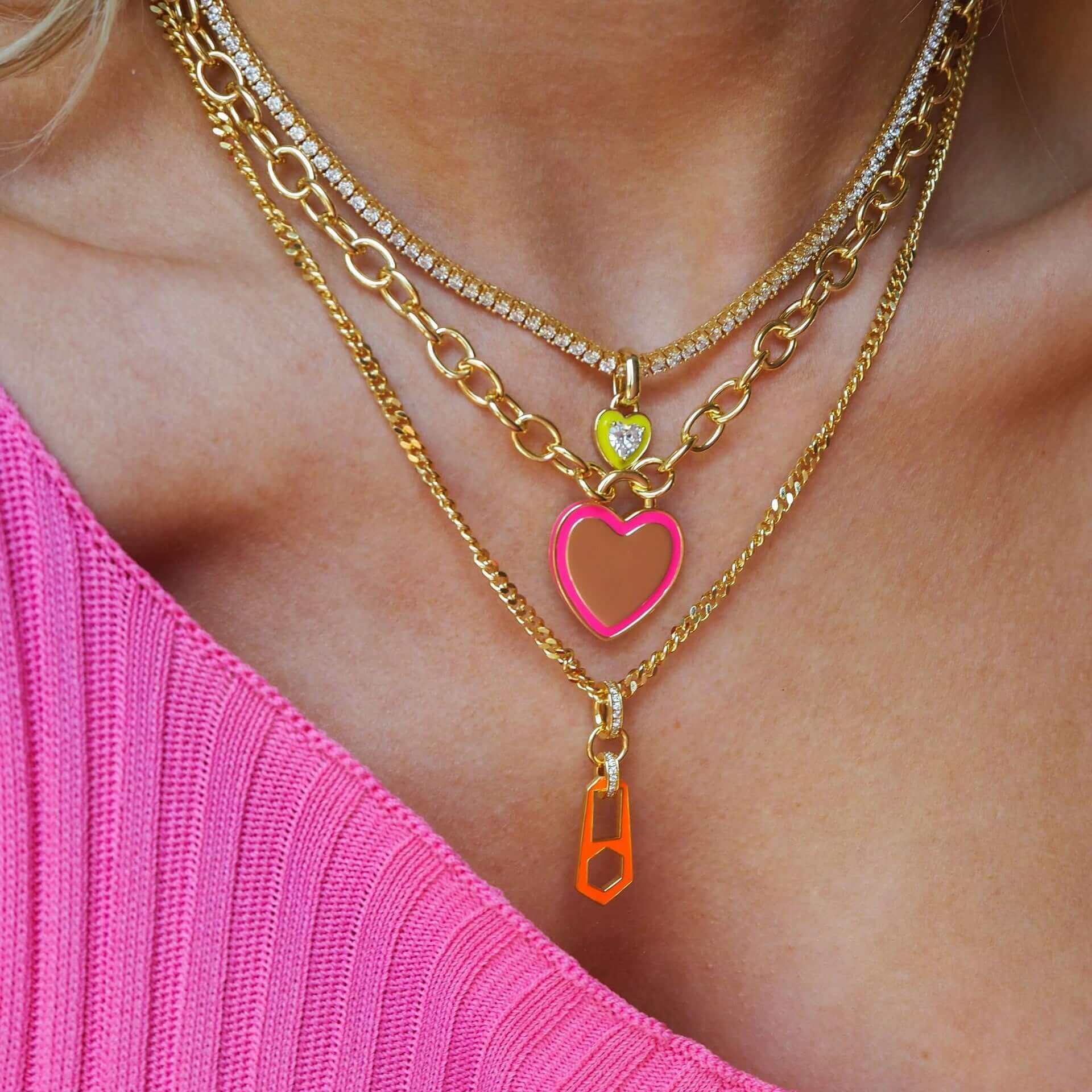 Elegant Modern Heart Necklace