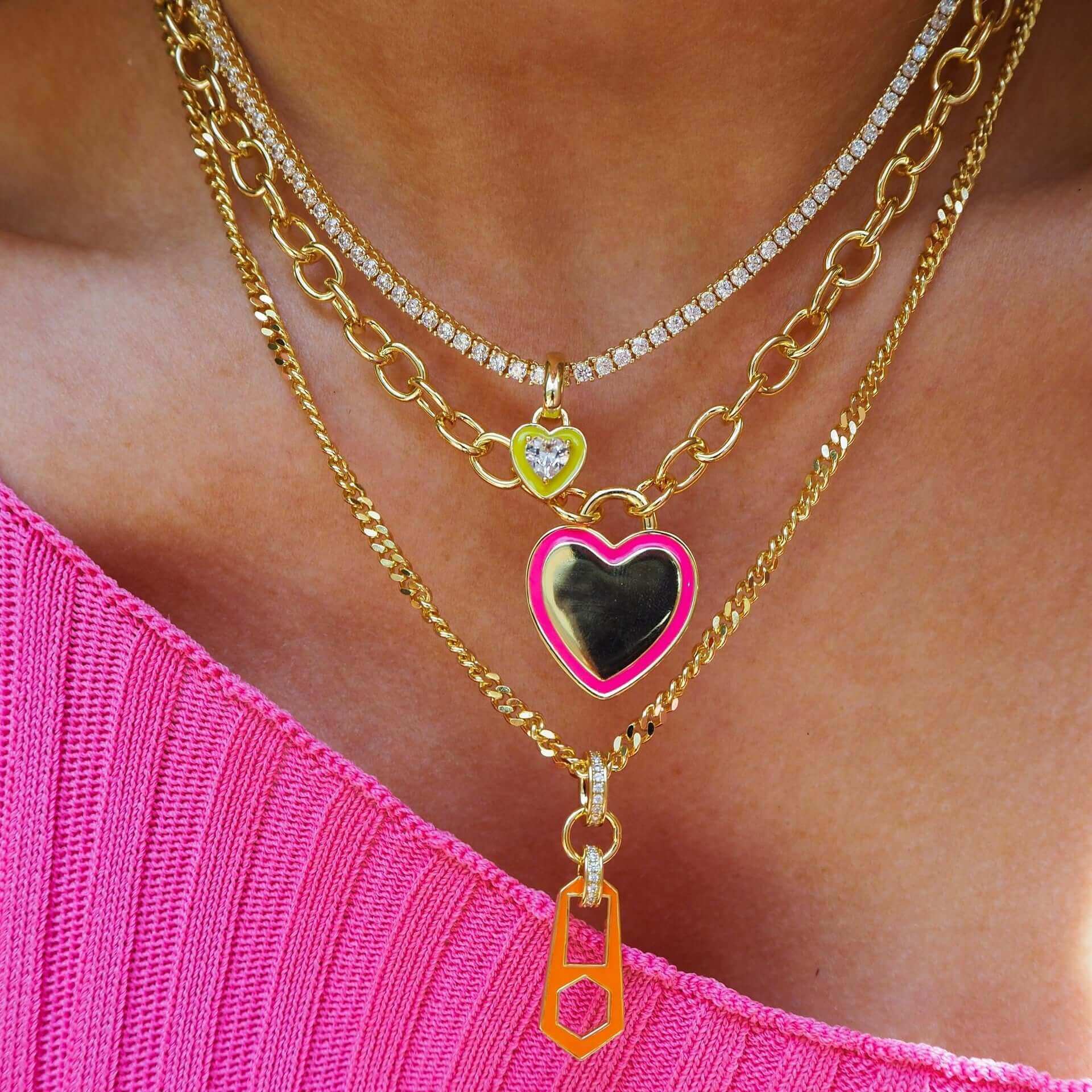 Elegant Modern Heart Necklace