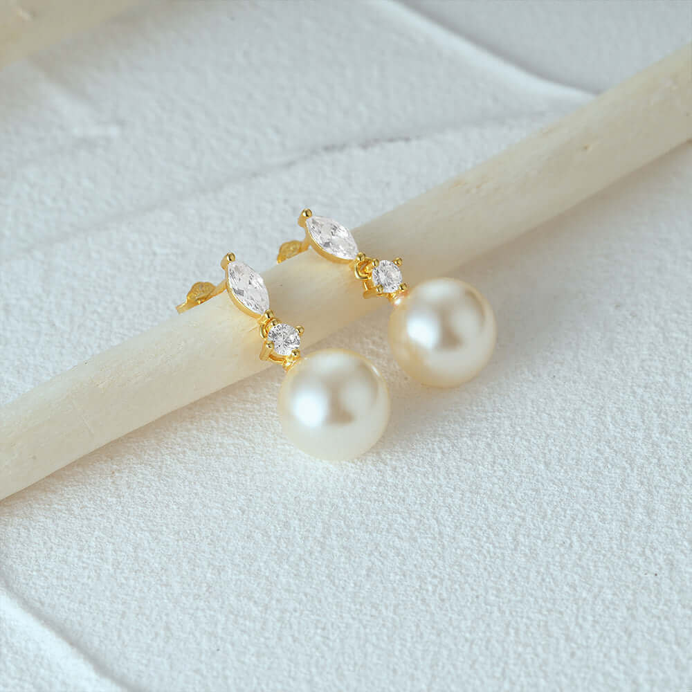 Elegant Pearl Drop Earrings