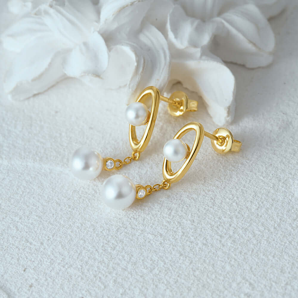 Elegant Pearl Drop Earrings