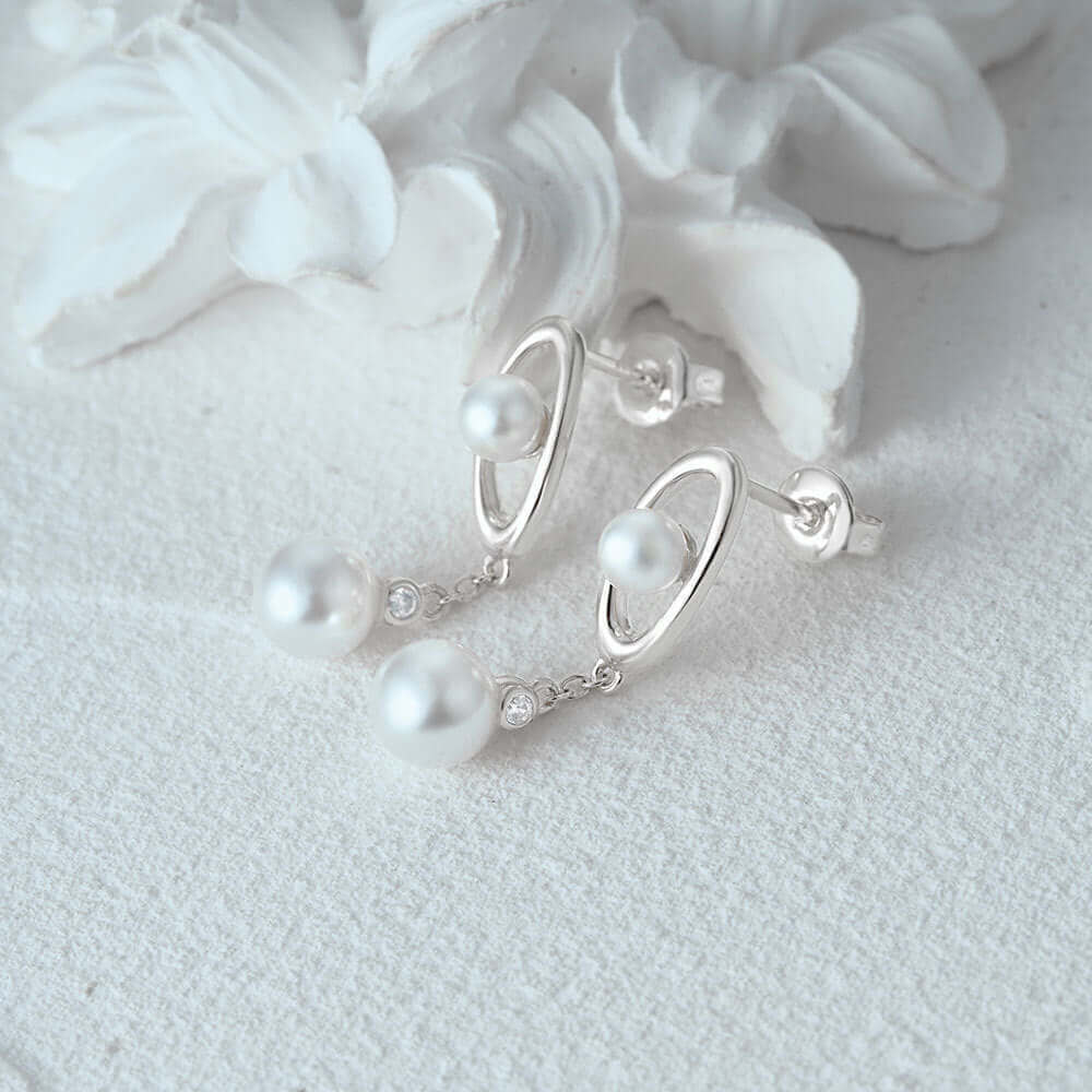 Elegant Pearl Drop Earrings