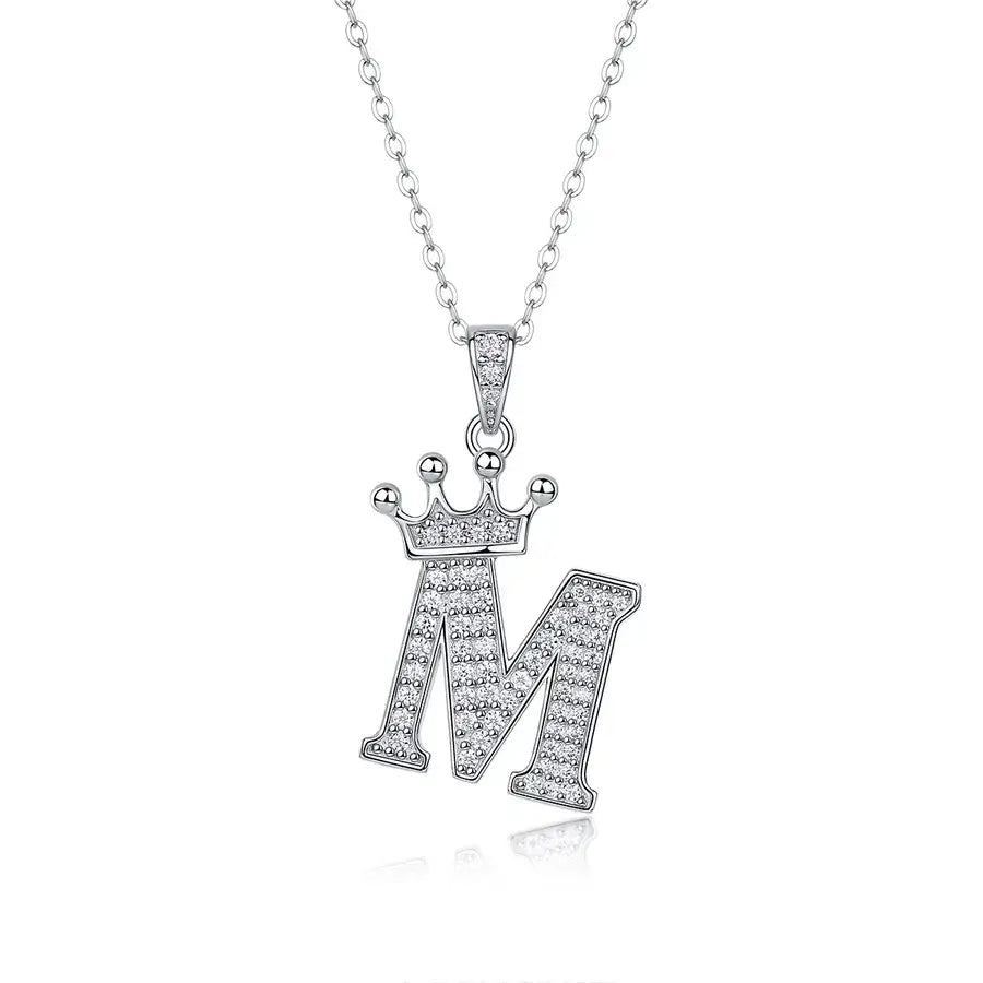 Everlasting Crown Letter Pendant