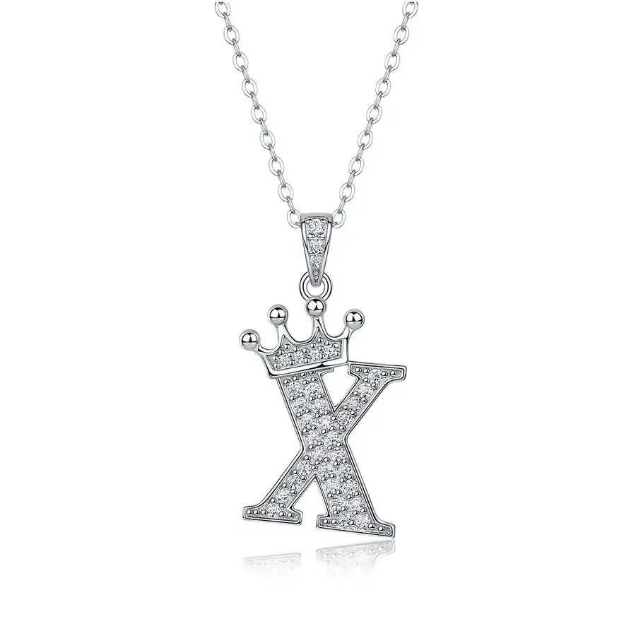 Everlasting Crown Letter Pendant