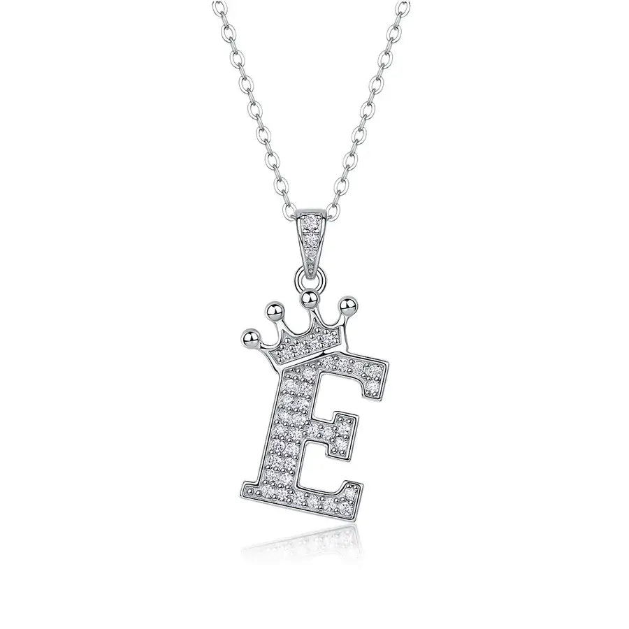 Everlasting Crown Letter Pendant