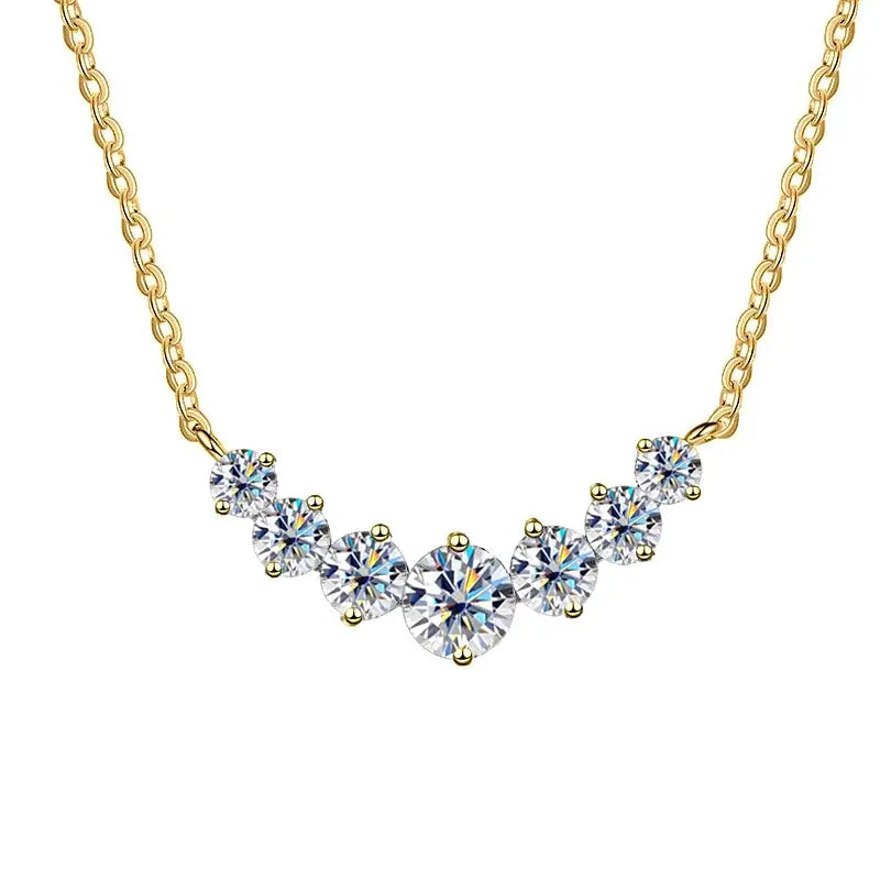 Five Stone Moissanite Necklace