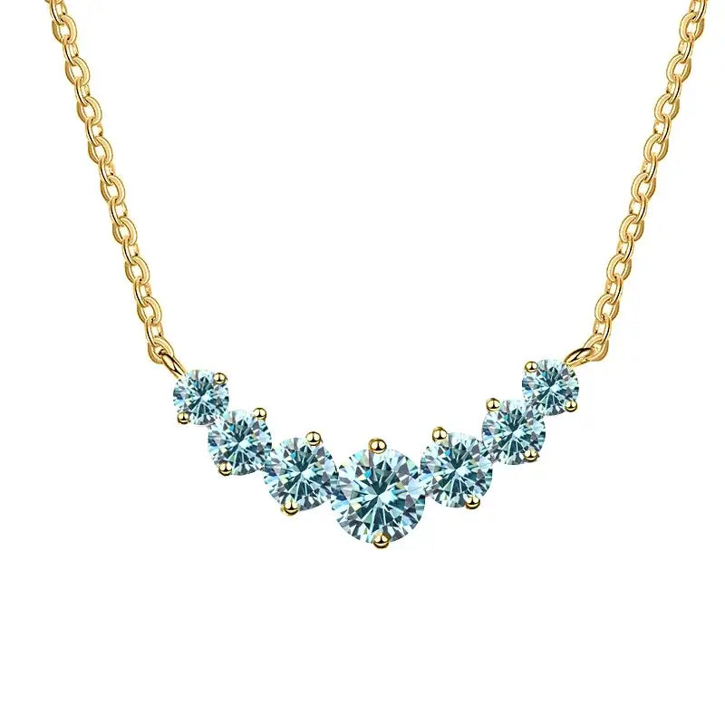 Five Stone Moissanite Necklace