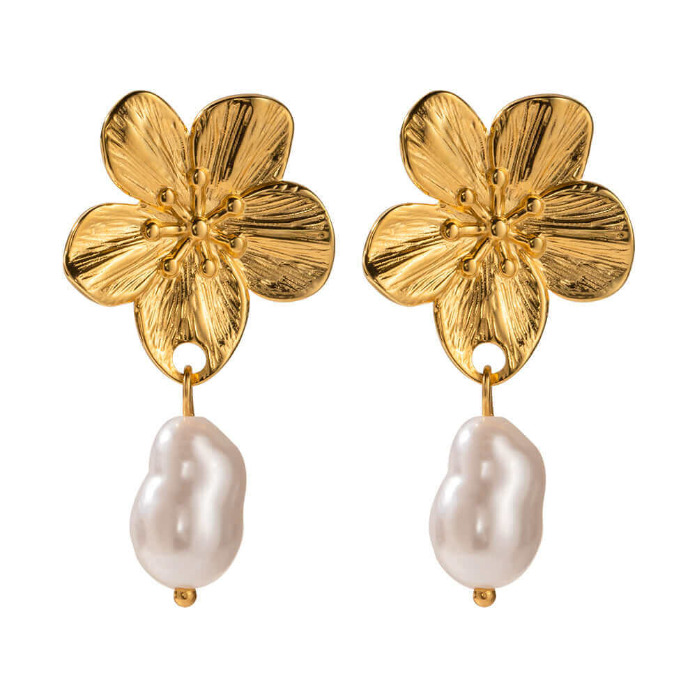 Flowers and Pearls Earrings