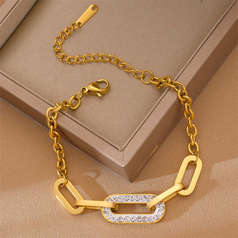 Golden Link Style Bracelet