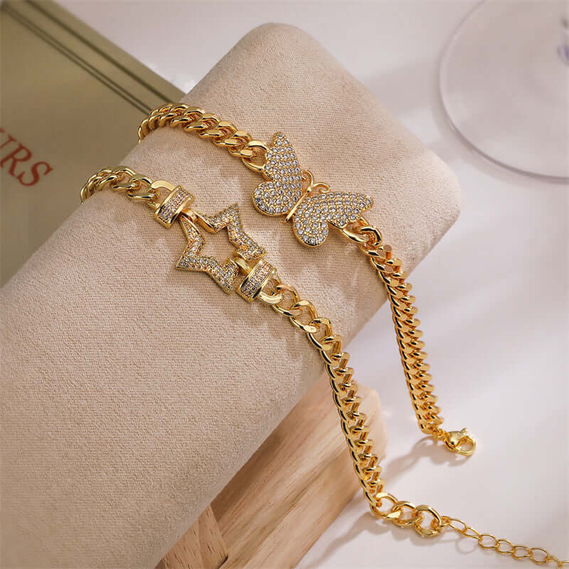 Luxurious Shiny Star and Butterfly Bracelets