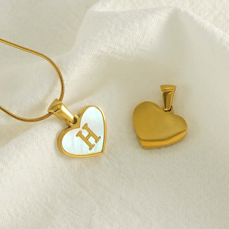 Heart Shape Letter Necklace