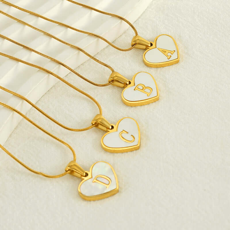 Heart Shape Letter Necklace