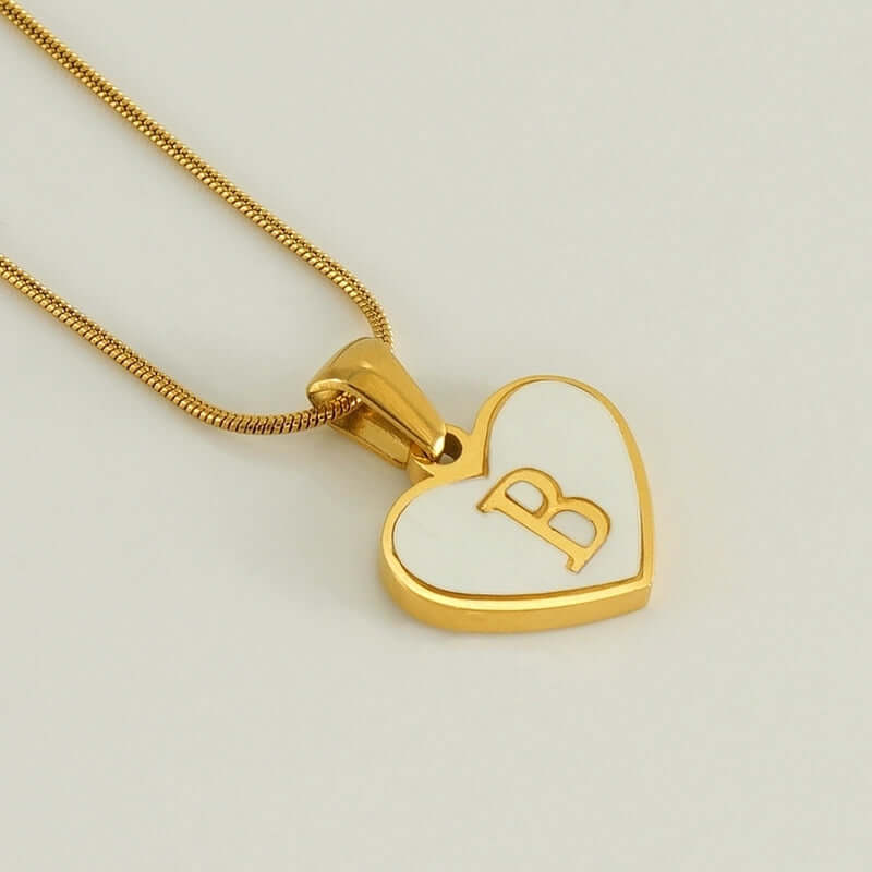 Heart Shape Letter Necklace