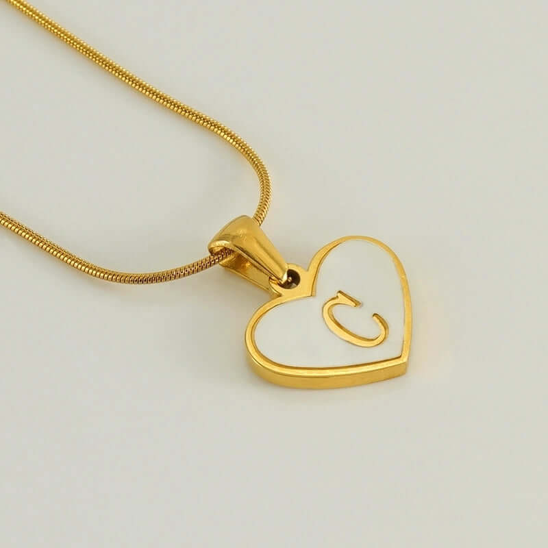 Heart Shape Letter Necklace