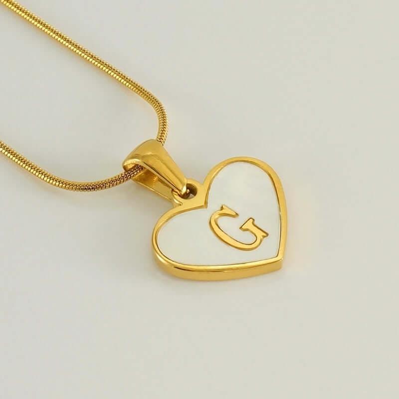 Heart Shape Letter Necklace