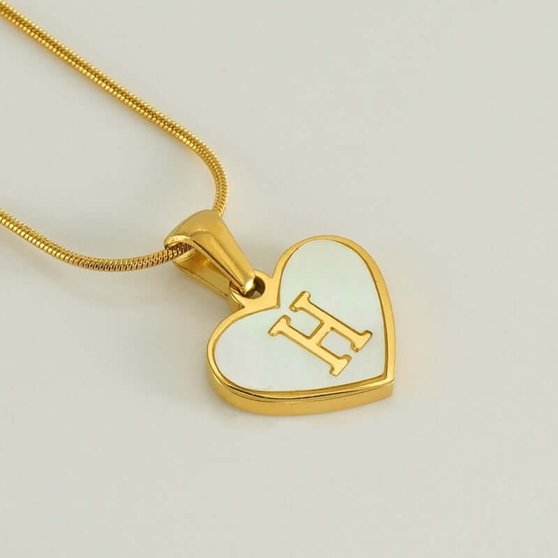 Heart Shape Letter Necklace