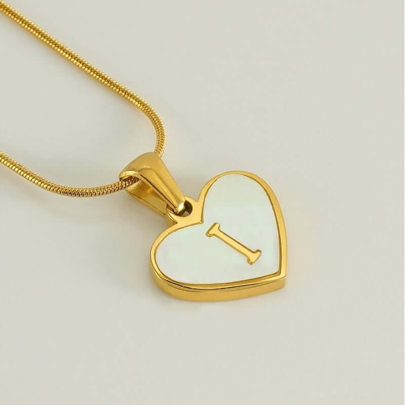 Heart Shape Letter Necklace