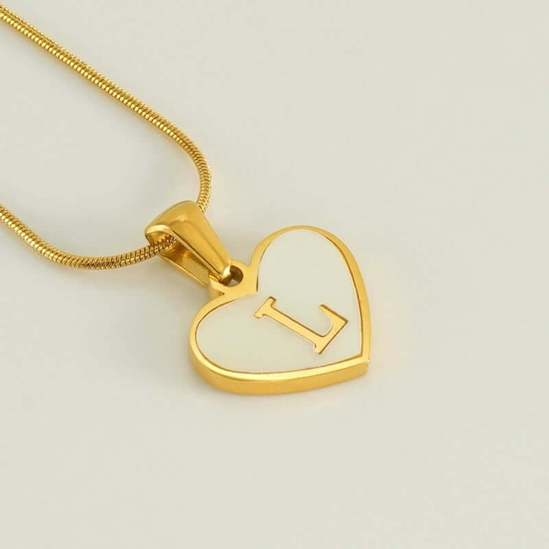 Heart Shape Letter Necklace