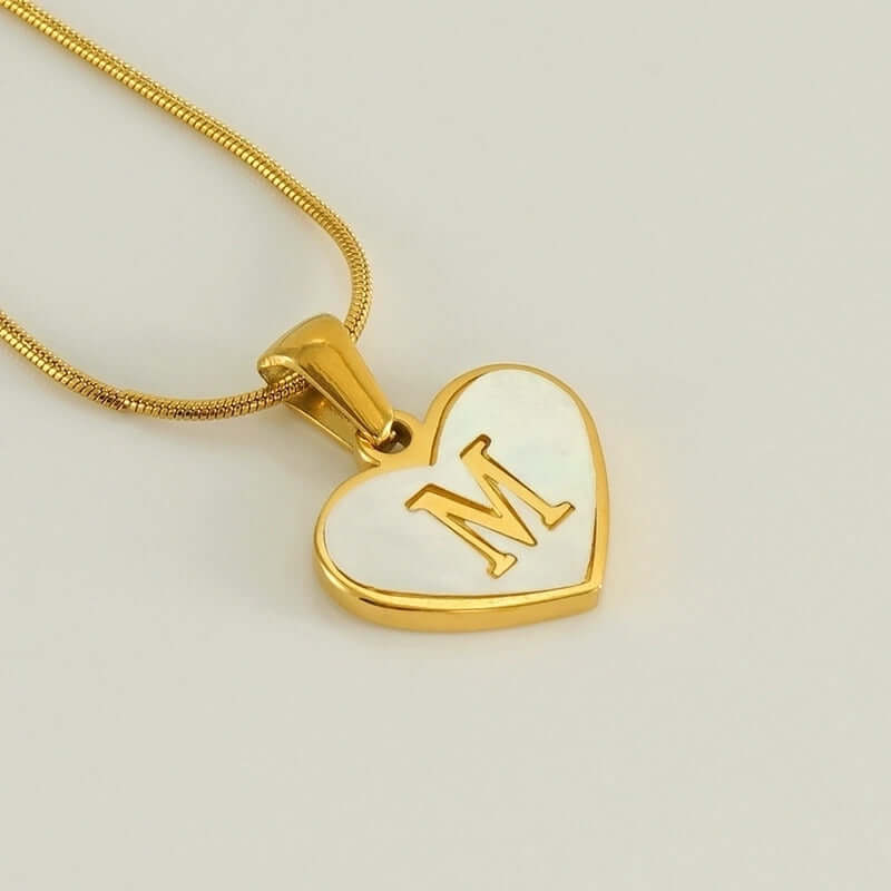 Heart Shape Letter Necklace