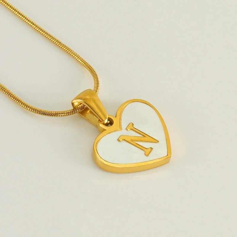 Heart Shape Letter Necklace