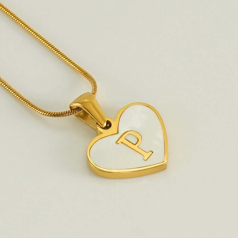 Heart Shape Letter Necklace