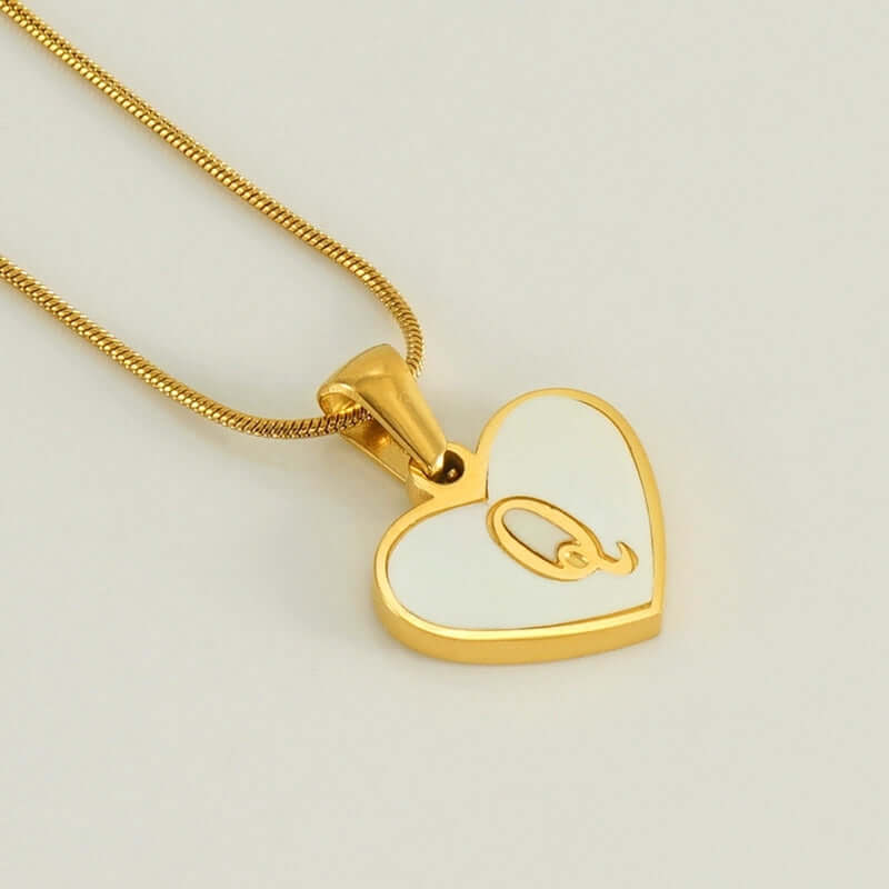 Heart Shape Letter Necklace