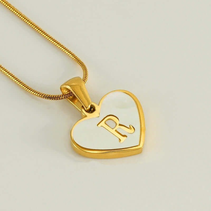 Heart Shape Letter Necklace