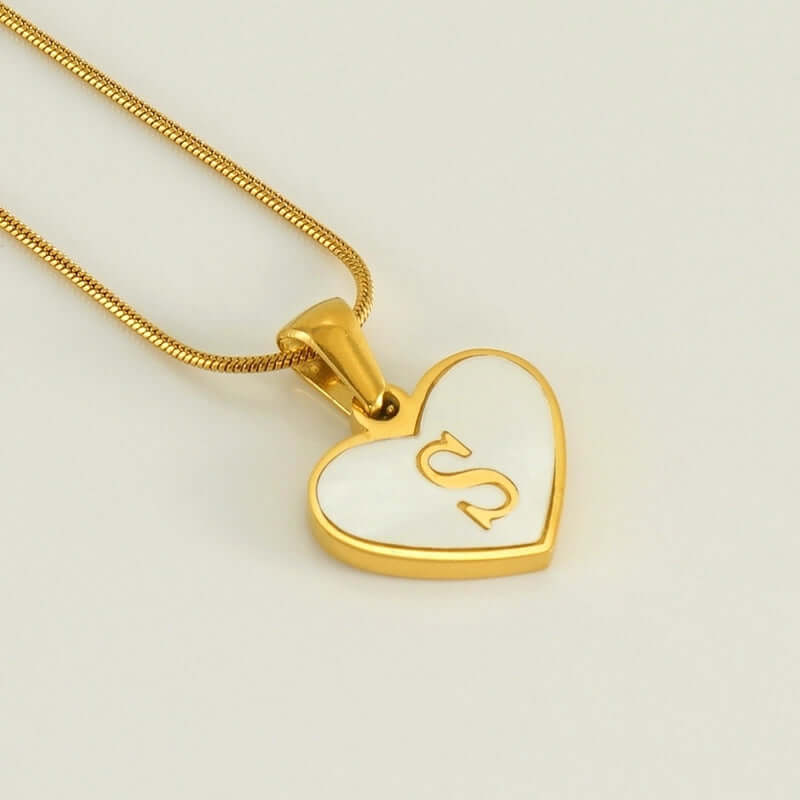 Heart Shape Letter Necklace