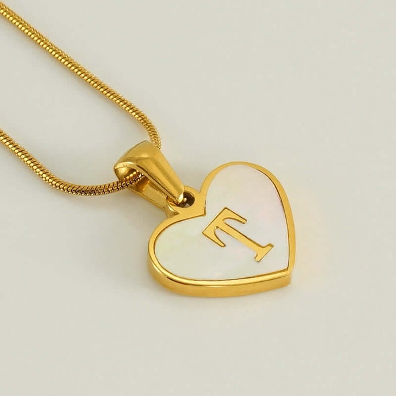 Heart Shape Letter Necklace