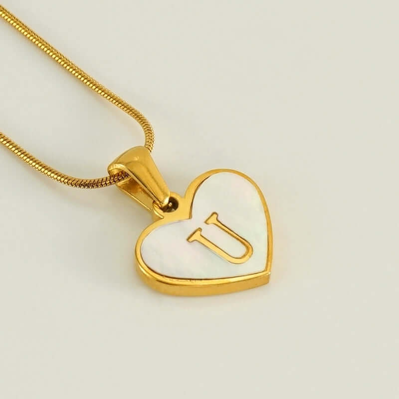 Heart Shape Letter Necklace