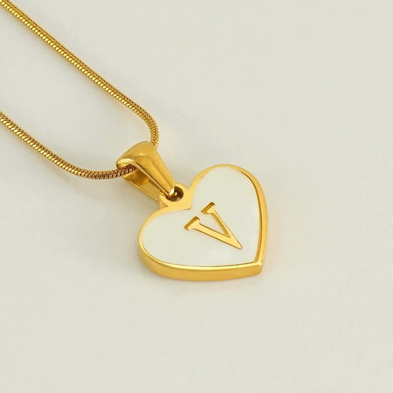 Heart Shape Letter Necklace