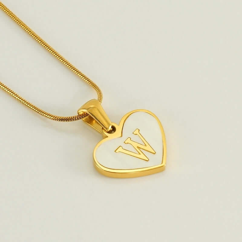 Heart Shape Letter Necklace