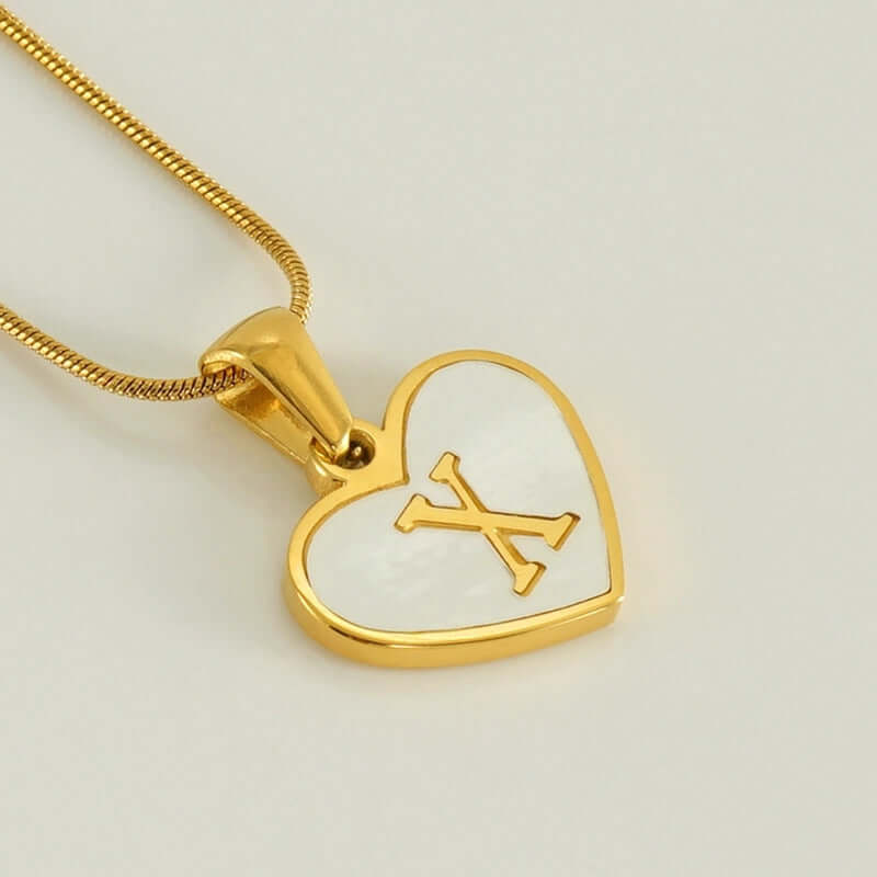 Heart Shape Letter Necklace