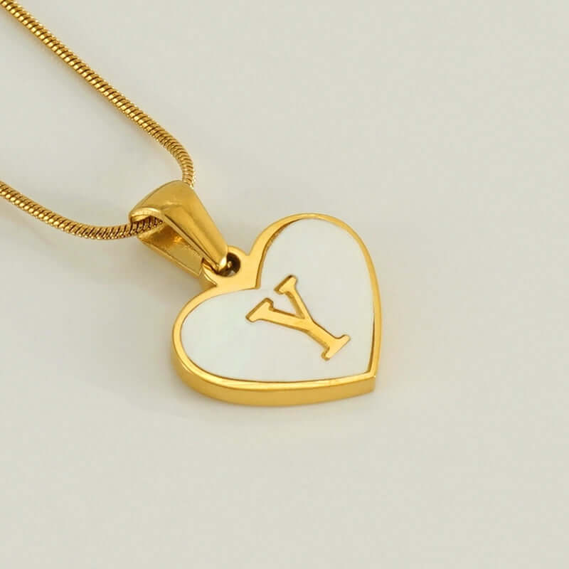 Heart Shape Letter Necklace