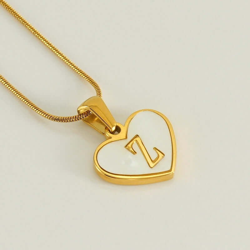 Heart Shape Letter Necklace