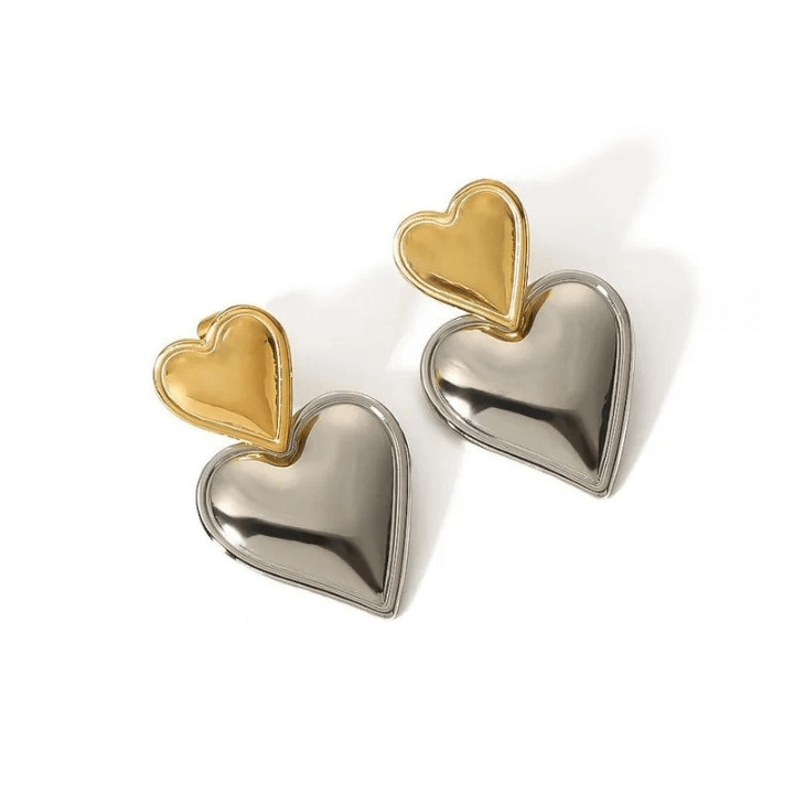 Simple Style Heart Shape Drop Earrings