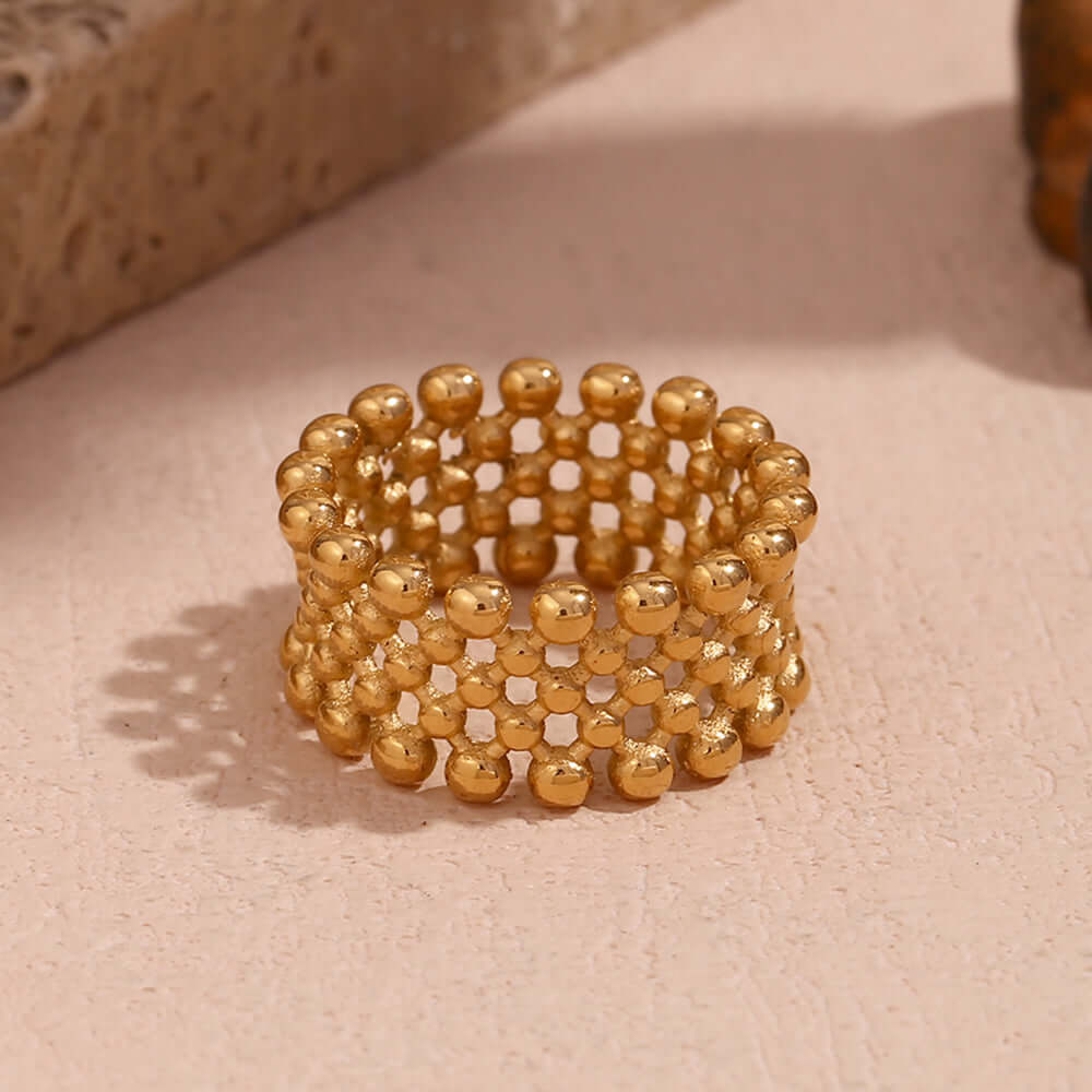 Simple Style Beads Ring