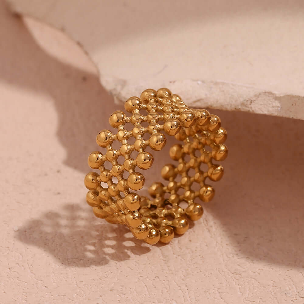 Simple Style Beads Ring