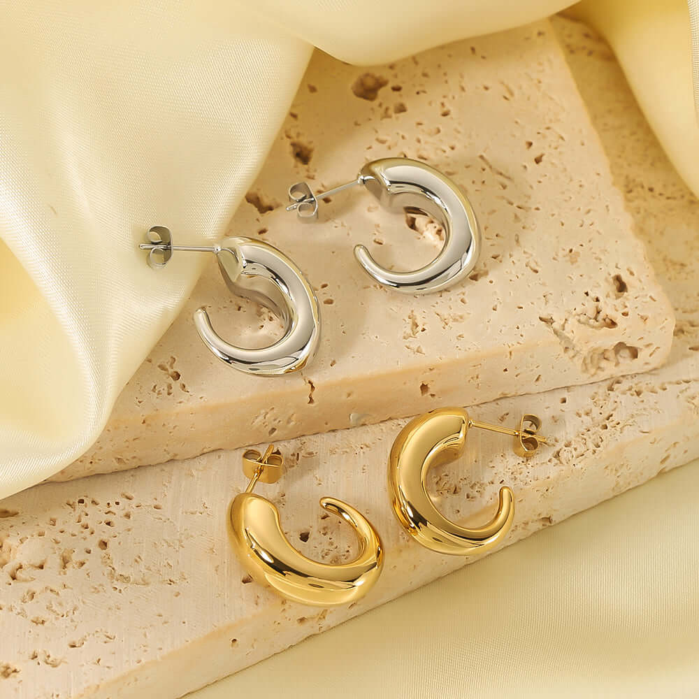 Vintage Style C-Shape Earrings