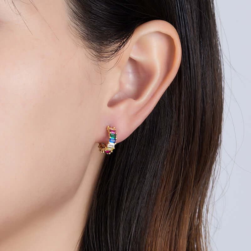 Shiny C Shape Earrings