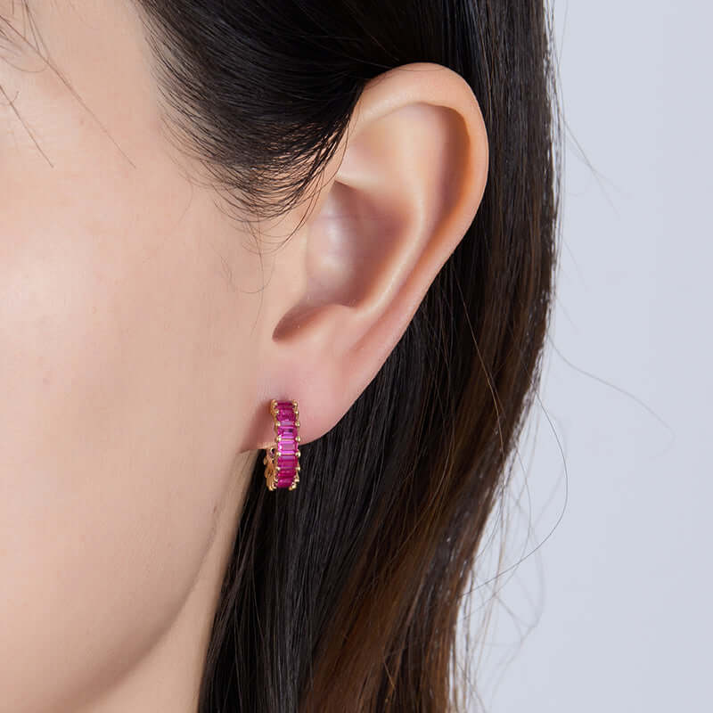 Shiny C Shape Earrings