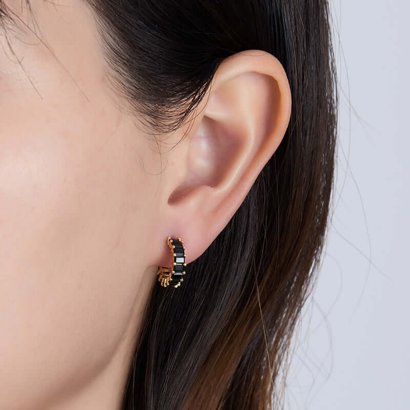 Shiny C Shape Earrings