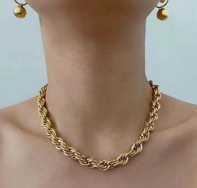 Solid Chain Fashion Necklace