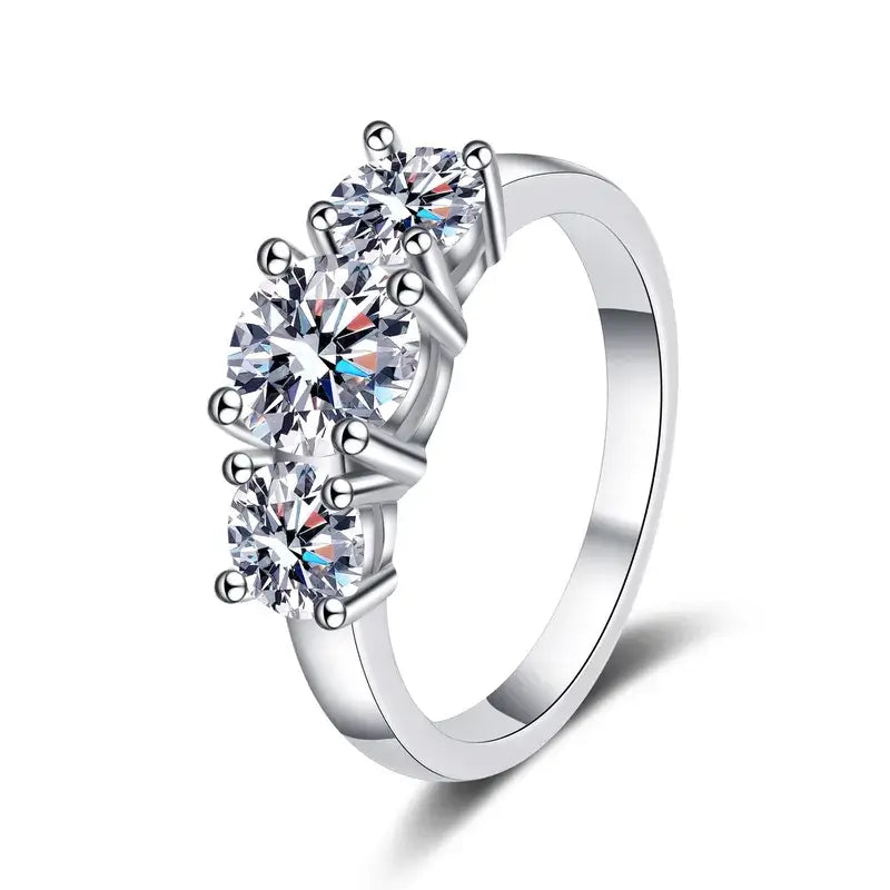 Trinity Moissanite Ring