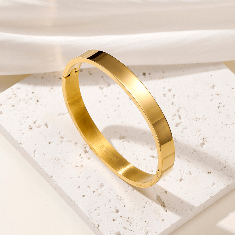 Basic Round Gold Plated Bangle