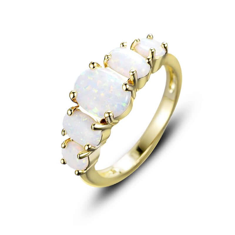 White Opal Ring